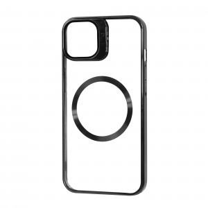 Чохол PHIBR Window Leaf MagSafe для Iphone 13 / 14 Прозорий / Black 70082