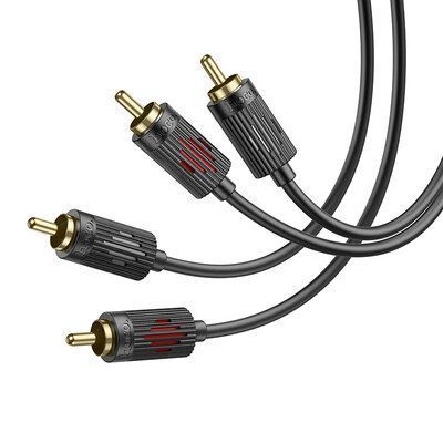 Кабель HOCO UPA29 2RCA to 2RCA 1.5м Black 83848