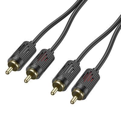Кабель HOCO UPA29 2RCA to 2RCA 1.5м Black 83848