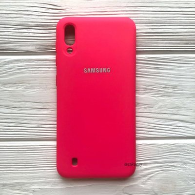 Чехол Silicone Cover для Samsung M10 Ярко-розовый 33530