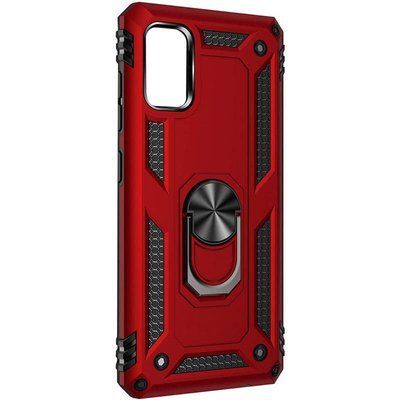 Противоударный чехол Serg Magnet Ring для Xiaomi Redmi Note 10 / Note 10s / Poco M5s Красный 55490