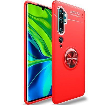 Чохол Din Color Magnet Ring для Xiaomi Mi Note 10 / Mi Note 10 Pro Червоний 52967