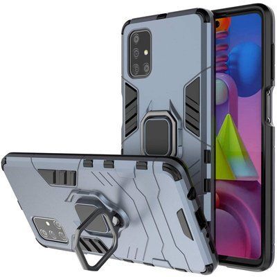 Протиударний чохол Transforme Ring для Samsung Galaxy M51 Сірий / Metal slate 55390