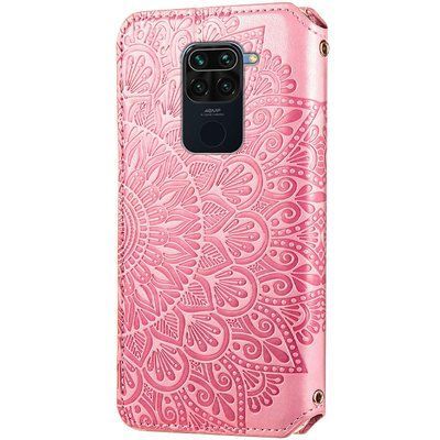Чехол-книжка ETMA Mandal для Xiaomi Redmi Note 9 / Redmi 10X Розовый 50033