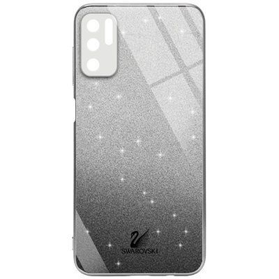 Чохол TPU+Glass з блискітками Swarovski для Xiaomi Redmi Note 10 5G / Poco M3 Pro Чорний 59731