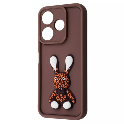 Чохол Pretty Things для Xiaomi Redmi 13 / Poco M6 Brown / Rabbit