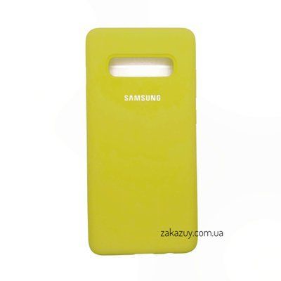 Чехол Silicone Cover для Samsung G973 Galaxy S10 Yellow 34285