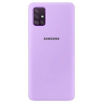 Чохол Silicone Cover для Samsung Galaxy A71 Бузковий / Dasheen 54777