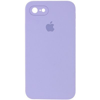 Чохол Silicone Case Square для Iphone 7 / 8 / SE 2020 Бузковий / Dasheen 56999