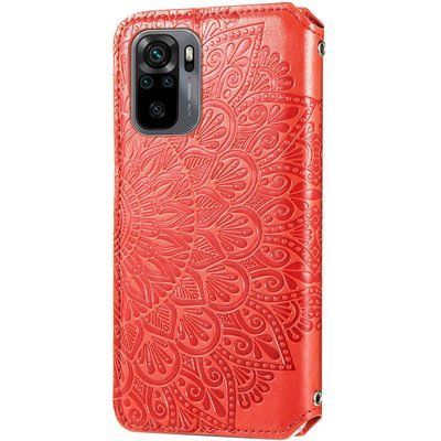 Чехол-книжка ETMA Mandal для Xiaomi Redmi Note 10 / Note 10s / Poco M5s Красный 54525