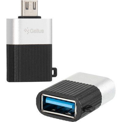 Адаптер Gelius OTG Adapter USB to Micro GP-OTG002 Silver 59418