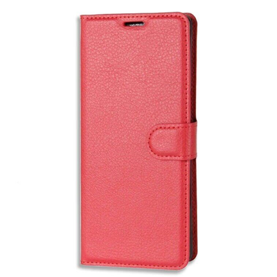 Чохол-книжка зі шкір-заму для Xiaomi Redmi 13C/Poco C65 Червоний