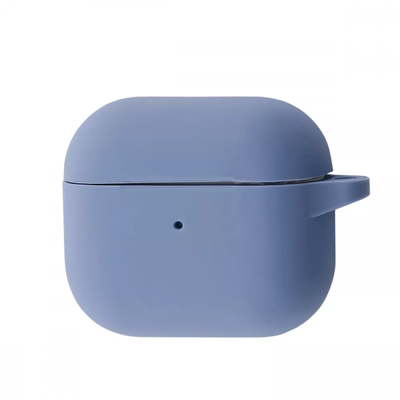 Чехол Silicone New с карабином для Apple Airpods 3 Lavender gray 60816