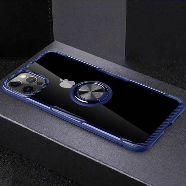 Чехол Din Crystal Magnet Ring для Iphone 12 / 12 Pro Синий 47160