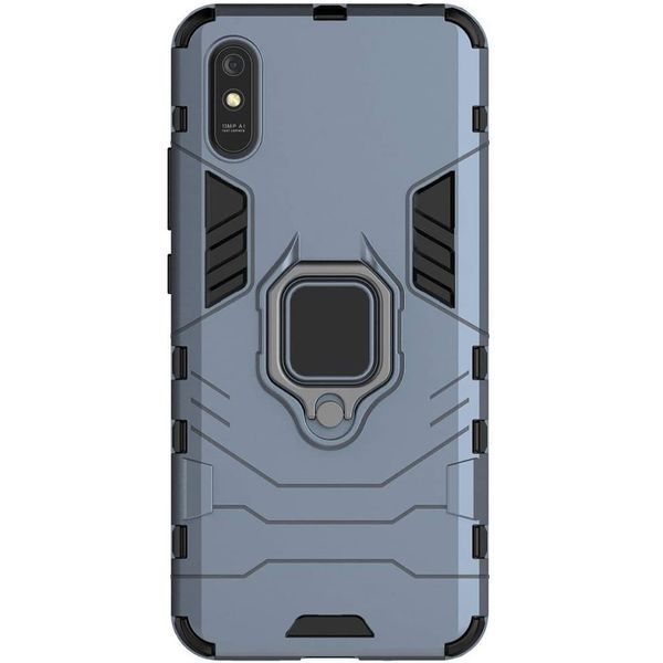 Противоударный чехол Transforme Ring для Xiaomi Redmi 9A Серый / Metal slate 43340