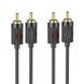 Кабель HOCO UPA29 2RCA to 2RCA 1.5м Black 83848 1