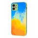 Чехол TPU+Glass Bright NoLogo для Iphone 12 Blue / yellow 61275 1