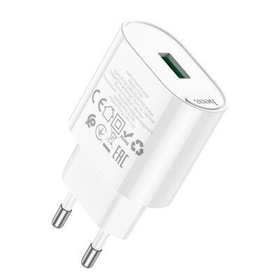 Сетевое зарядное устройство HOCO C109A QC3.0 1USB / 18W White 83019