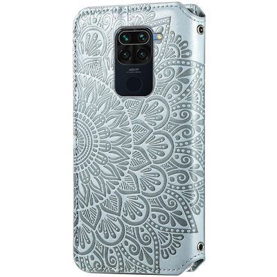 Чехол-книжка ETMA Mandal для Xiaomi Redmi Note 9 / Redmi 10X Серый 50034