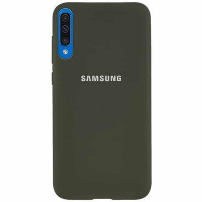 Чохол Silicone Cover для Samsung Galaxy A50/A30s Оливковий / Light Olive 38087