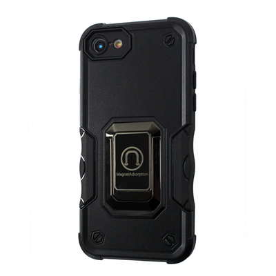 Противоударный чехол Armor Magnet Ring для Iphone 7 / 8 / SE 2020 Черный 69582
