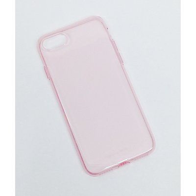 Чехол Stez для Iphone 7 / 8 / SE 2020 Прозрачный / Розовый 35159