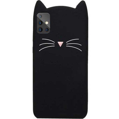 Чехол 3D Cat для Samsung Galaxy A51 Черный 43573