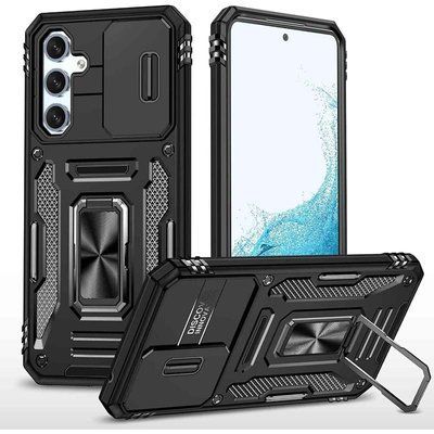 Противоударный чехол Camsh Army Ring для Samsung Galaxy A54 5G Черный / Black 82309