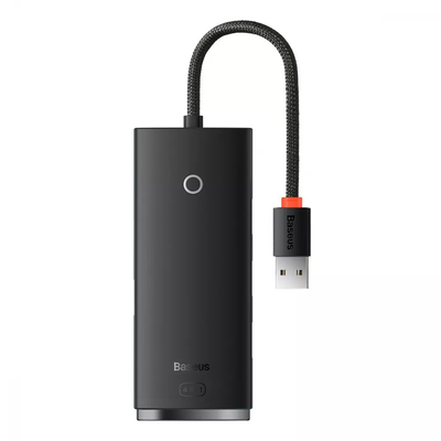 Адаптер USB-Хаб Baseus Lite Series 4в1 USB-A to USB 3.0*4 0.25m Black 69682
