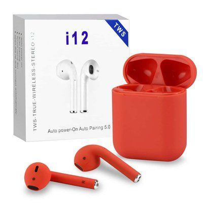 Наушники беспроводные i12 TWS Red 39720