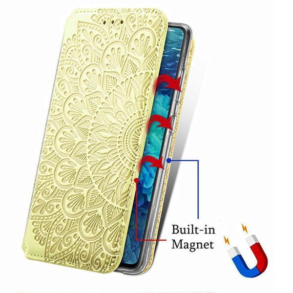Чехол-книжка ETMA Mandal для Xiaomi Redmi Note 10 / Note 10s / Poco M5s Желтый 54526