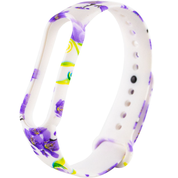 Ремешок Silicone Rhomb для Xiaomi Mi Band 5/6 Темно-синий 68416