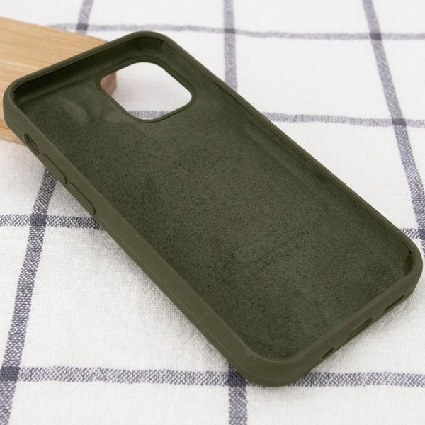 Чехол Silicone Case для Iphone 12 / 12 Pro Зеленый / Dark Olive 59521