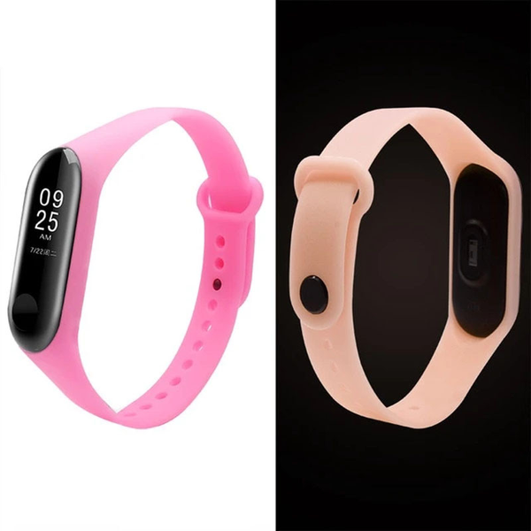 Ремешок Silicone Rhomb для Xiaomi Mi Band 5/6 Темно-синий 68416