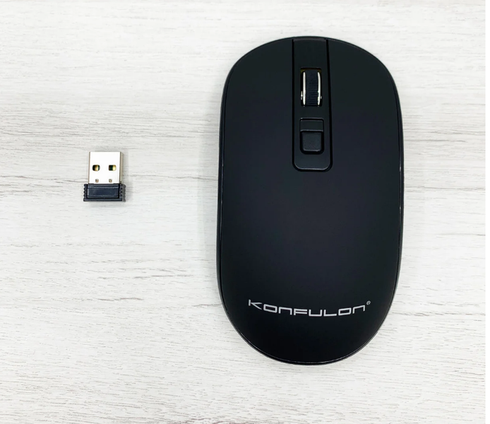 Мышь беспроводная Konfulon WM-02 Black 47630