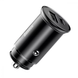 Автомобільний зарядний пристрій Baseus Circular Metal PPS 30W Support VOOC USB + Type-C Black 81312 3