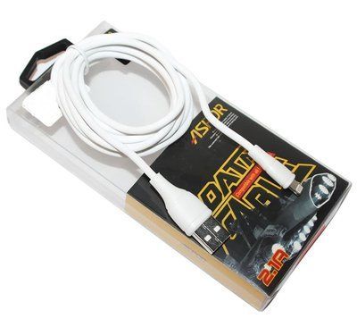 Кабель Aspor AC-02 Plus USB - Lightning 2.1A 2м White 36562