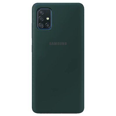 Чохол Silicone Cover для Samsung Galaxy A71 Зелений / Pine green 54779