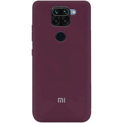 Чехол Silicone Cover A для Xiaomi Redmi Note 9 / Redmi 10X Бордовый / Maroon 43237