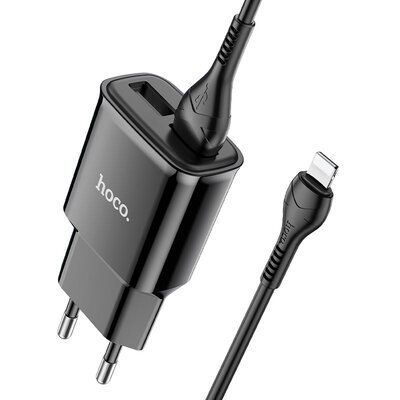 Зарядний пристрій HOCO C88A+кабель USB to Lightning Black 83698