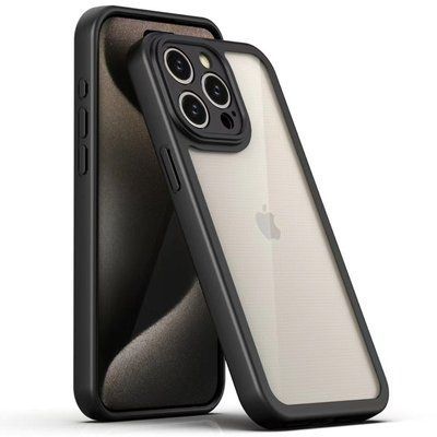 Чохол Colour 1.5mm для Iphone 15 Pro Max Прозорий / Black 83243