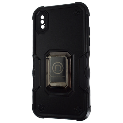 Противоударный чехол Armor Magnet Ring для Iphone X / XS Черный 69583