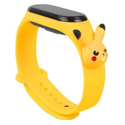 Ремінець Silicone Cartoon Face для Xiaomi Mi Band 3/4 Жовтий / Пікачу 52166