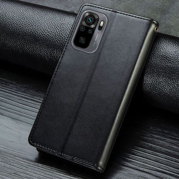 Чехол-книжка ETMA Gelan для Xiaomi Redmi Note 10 / Note 10s / Poco M5s Черный 54527