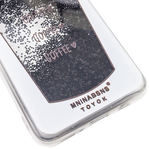 Чехол с блестками Liquid Print для Samsung Galaxy A70 2019 A705 Кофе 39132