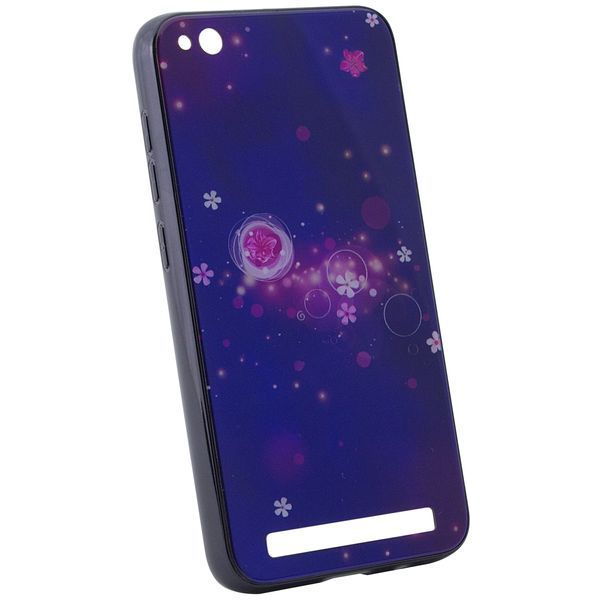 Чехол TPU+Glass Fantasy для Xiaomi Redmi 5A Пузырьки и цветы 39456