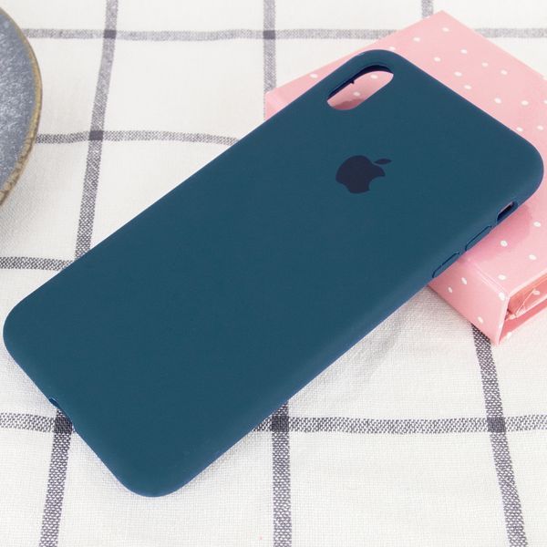 Чехол Silicone Case 360 для Iphone X / XS Синий / Cosmos Blue 53229