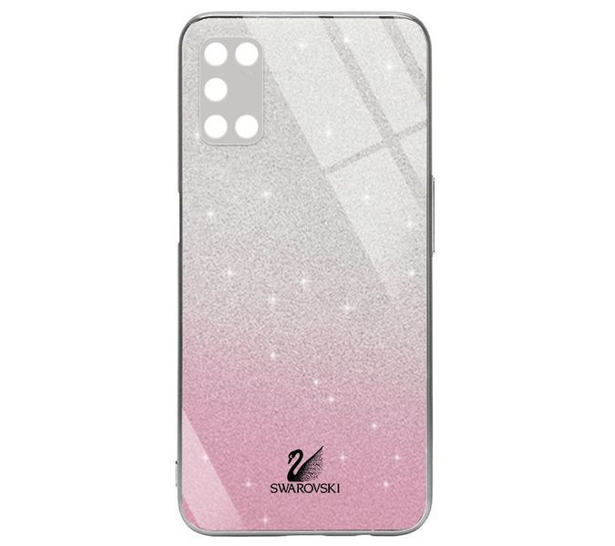 Чохол TPU+Glass Swarovski Full для Oppo A52 / A72 / A92 Рожевий 56006