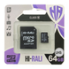 Карта пам'яті Hi-Rali MicroSDXC UHS-1 64GB Class 10 з адаптером Black 66356