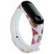 Ремешок с рисунком для Xiaomi Mi Band 5/6 Сердца рисунок / Белый 44114